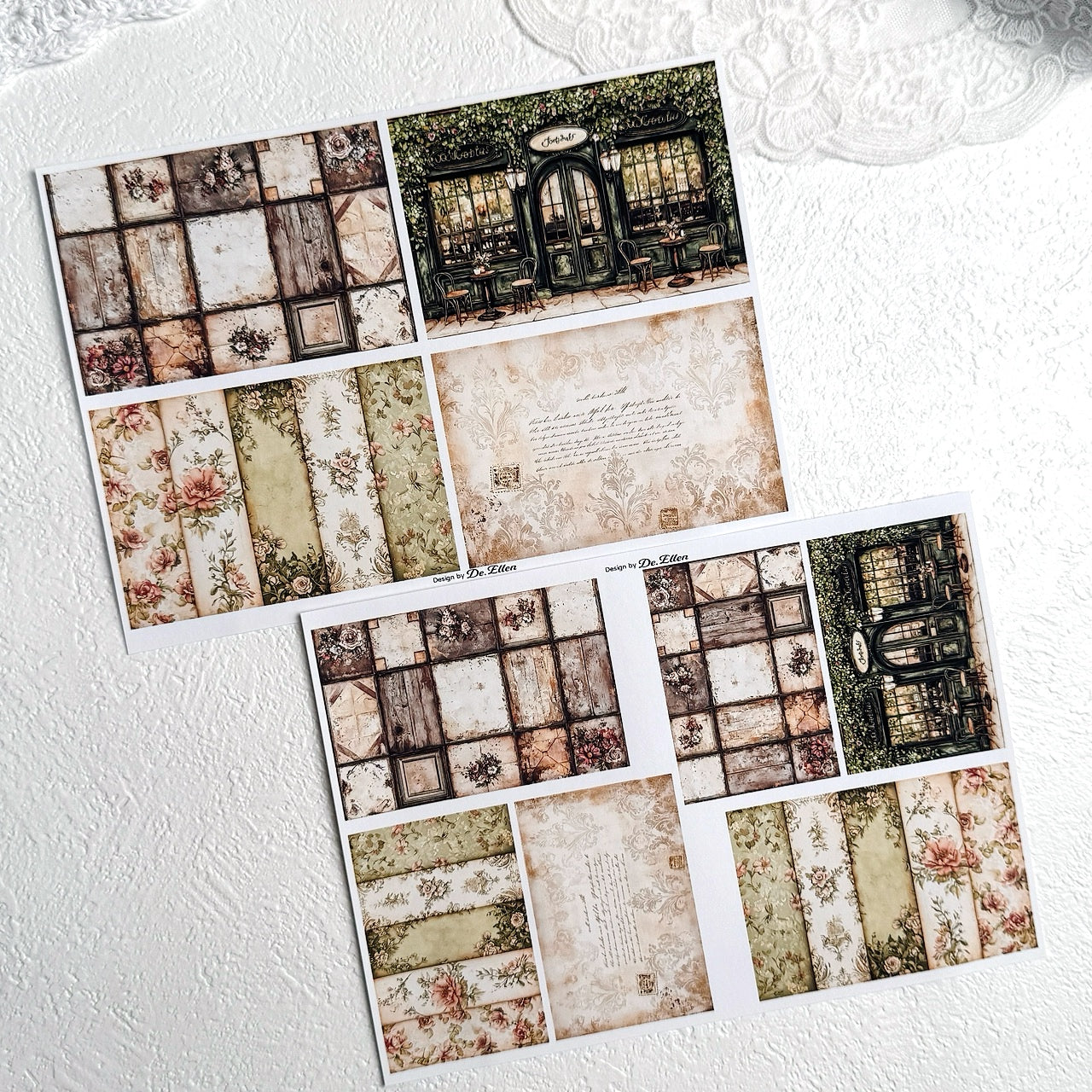 Set of Mini Background Paper Sticker no.3 - ( Y13 ~ Y18 ) 각 1매