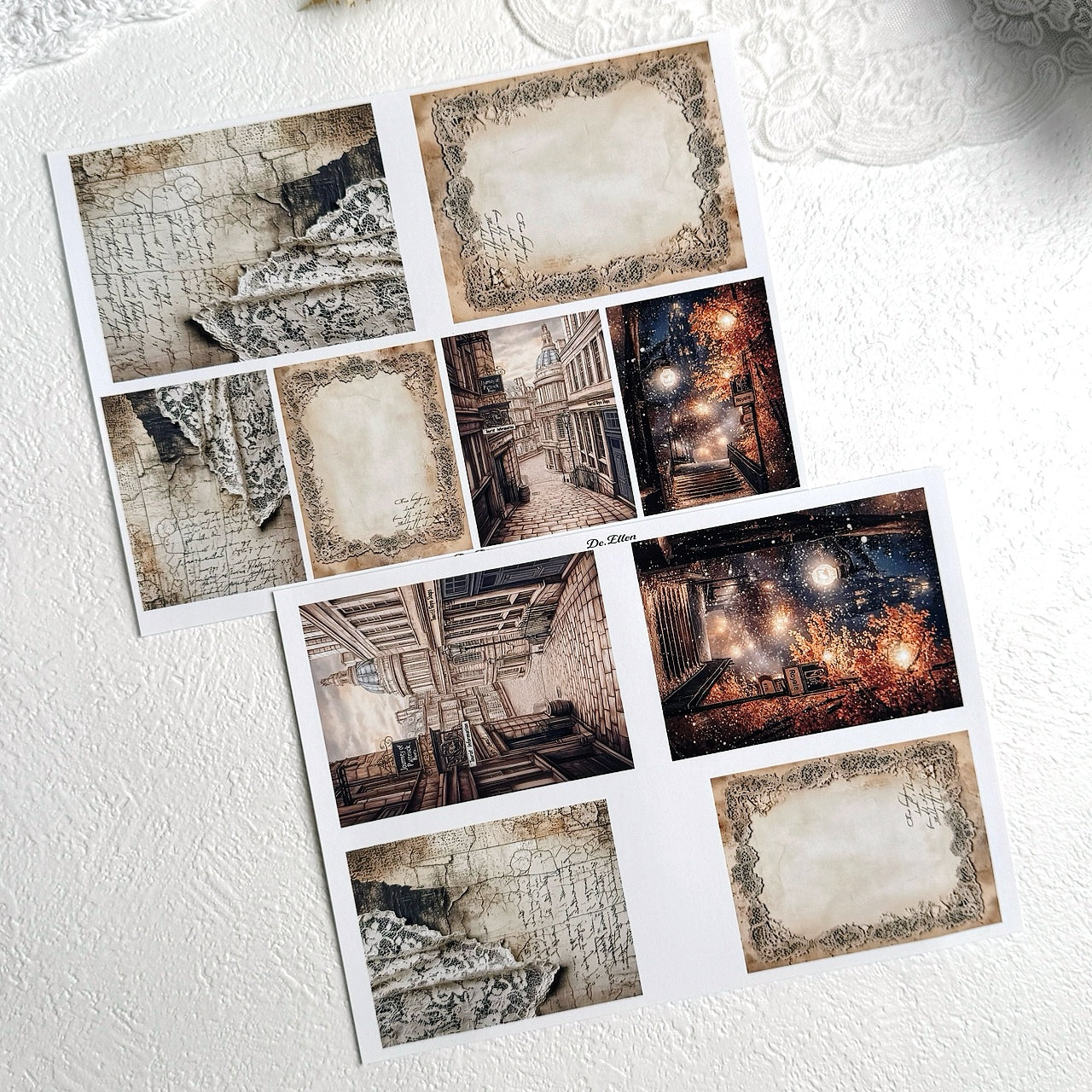 Set of Mini Background Paper Sticker no.1 - ( Y1 ~ Y6 ) 각 1매