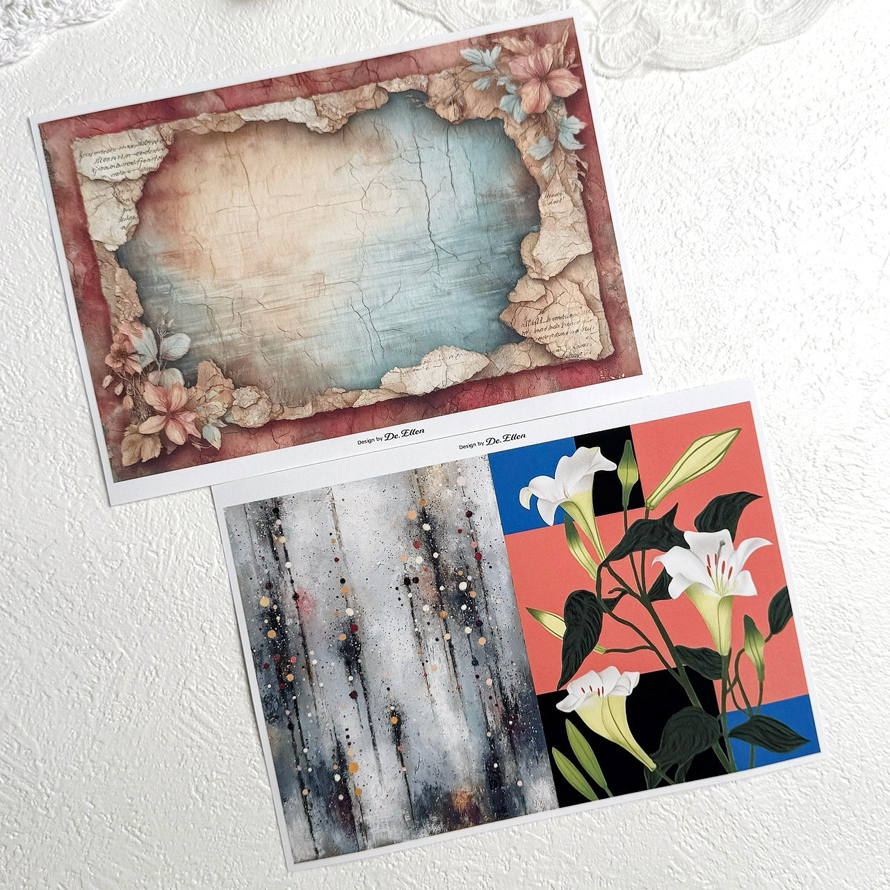 Set of Background Paper Sticker no.34 - ( Z990 ~ Z995 ) 각 1매