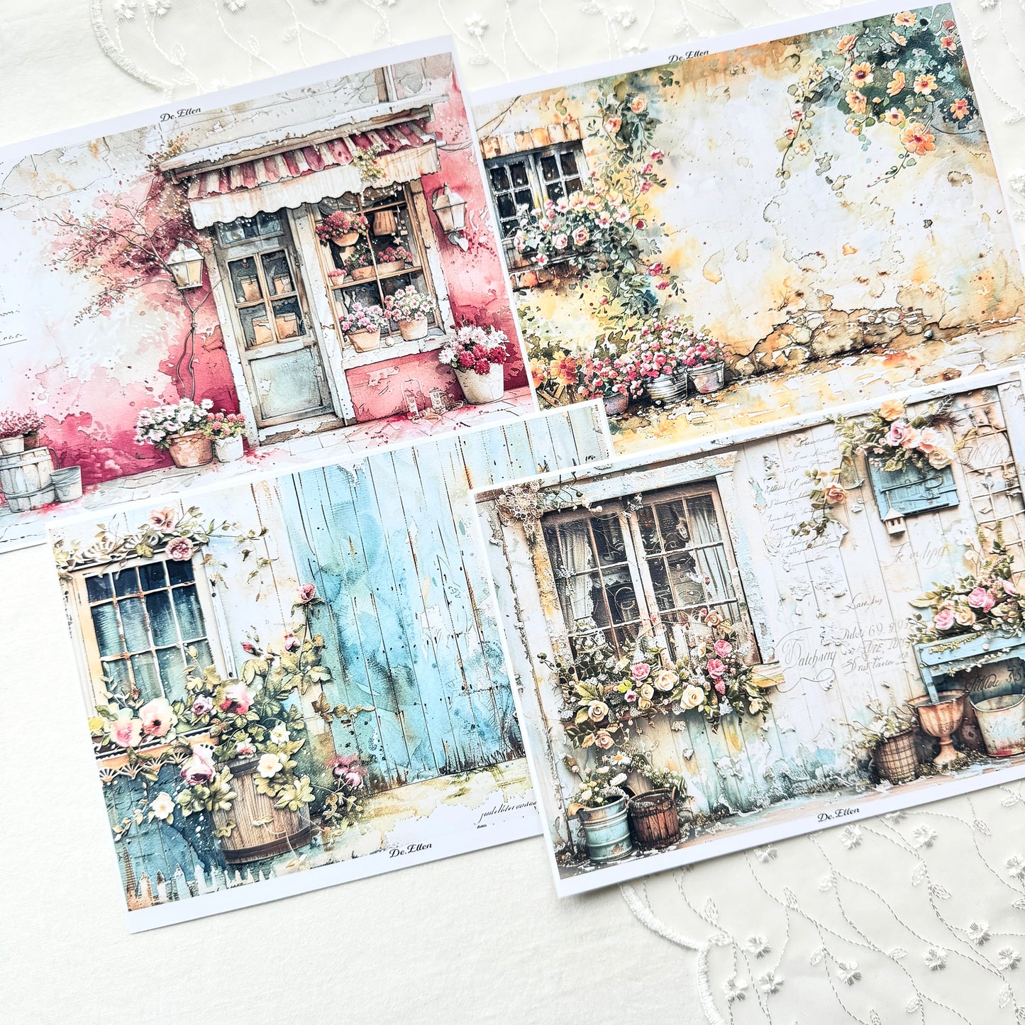 Z128 - Wall background paper sticker with flowers