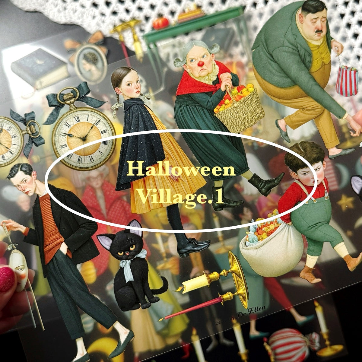 [Glossy PET] Halloween Village 1 Set pack