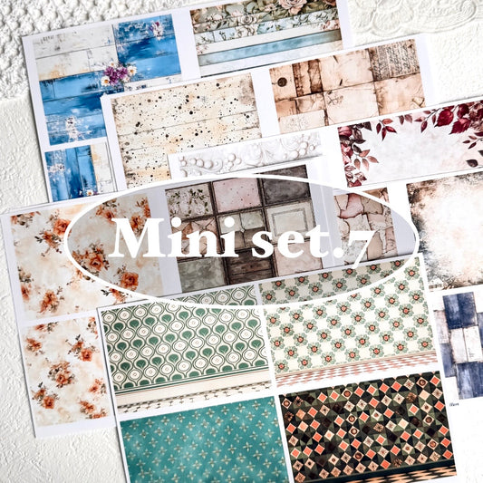 Set of Mini Background Paper Sticker no.7 - ( Y37 ~ Y42 ) 각 1매
