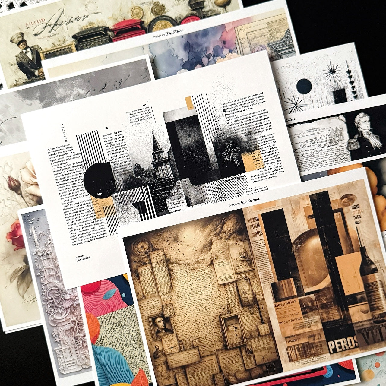 Set of Background Paper Sticker no.38 - ( Z1028 ~ Z1033 ) 각 1매