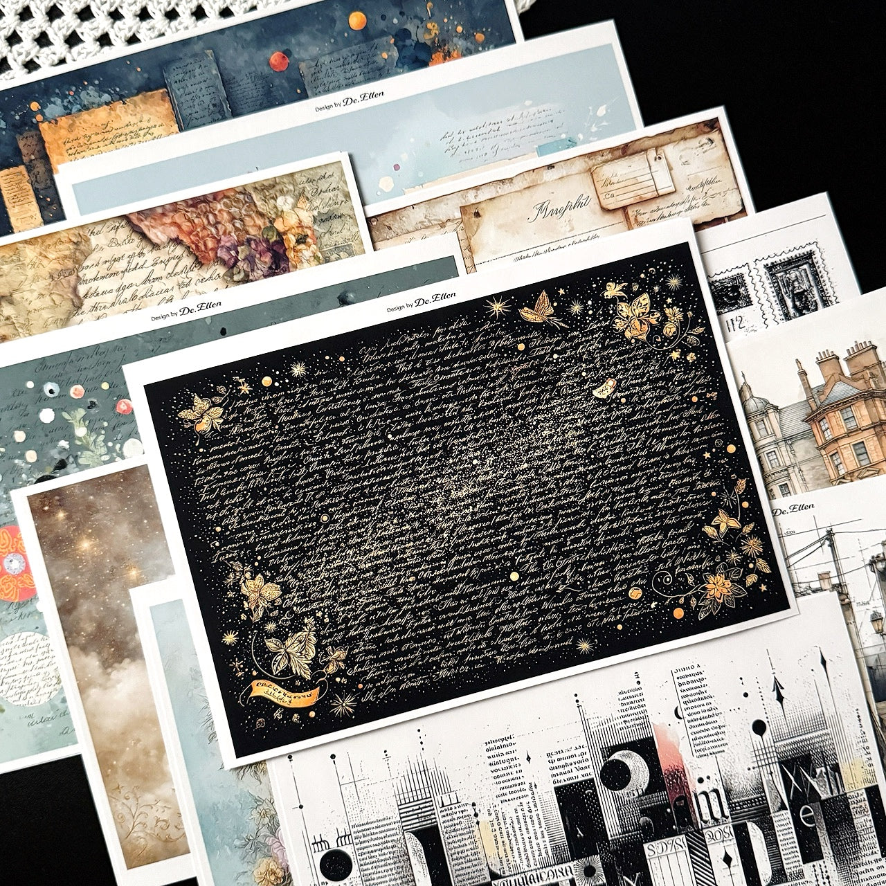 Set of Background Paper Sticker no.40 - ( Z1040 ~ Z1045 ) 각 1매