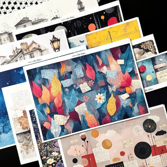 Set of Background Paper Sticker no.41 - ( Z1046 ~ Z1051 ) 각 1매