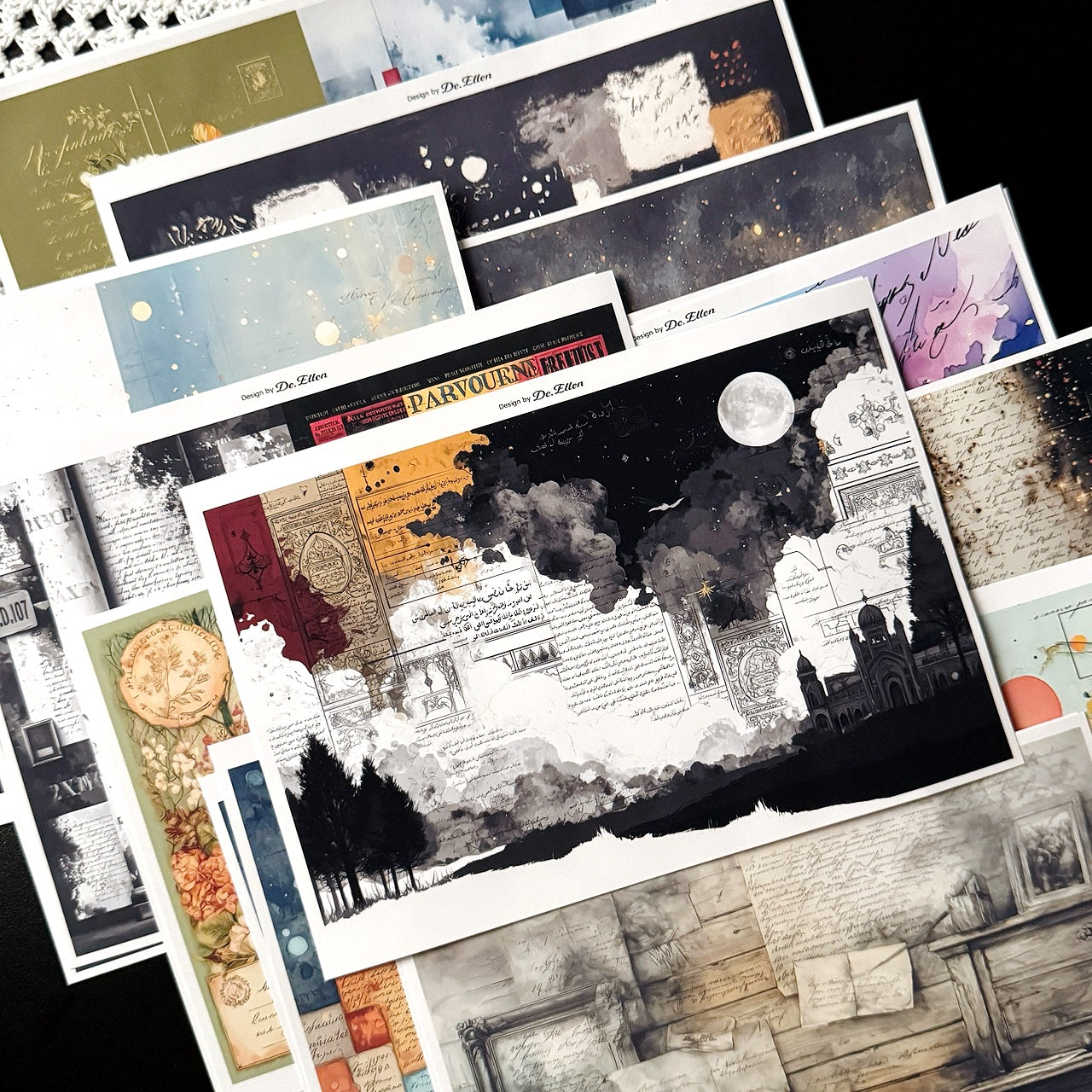 Set of Background Paper Sticker no.42 - ( Z1052 ~ Z1057 ) 각 1매