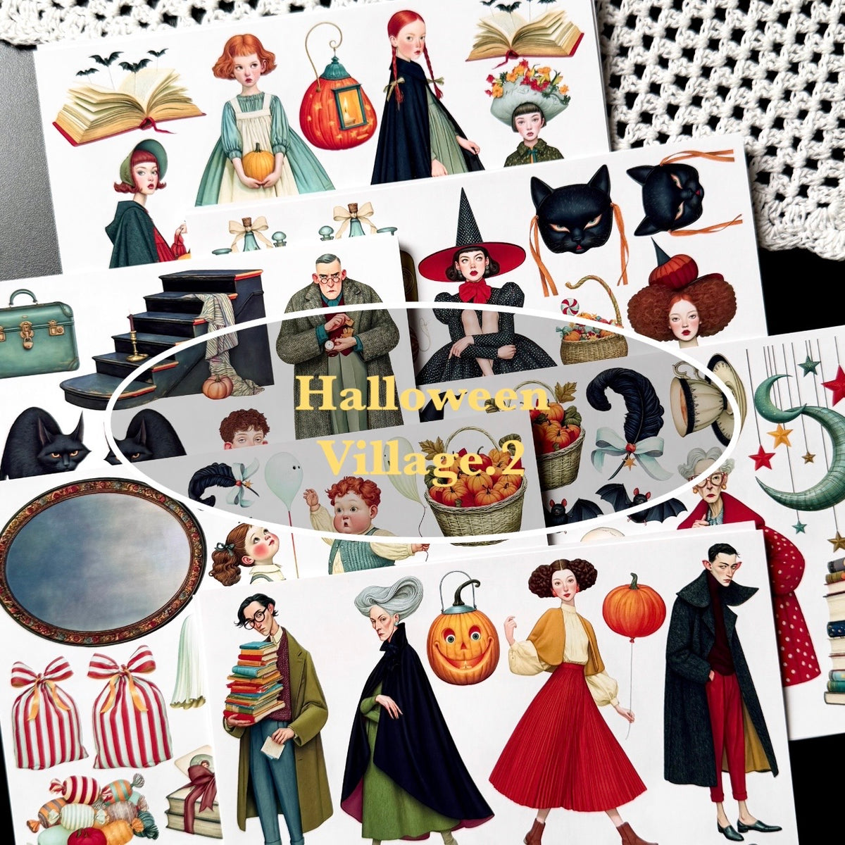 Halloween Village 2 Set pack - Paper