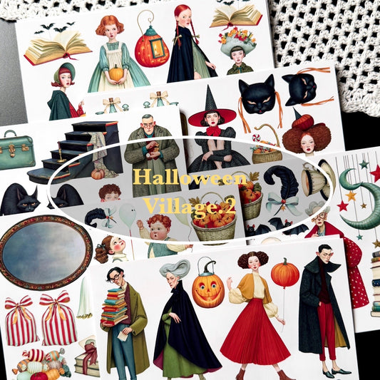 Halloween Village 2 Set pack - Paper