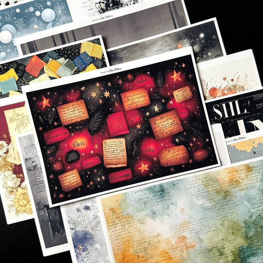 Set of Background Paper Sticker no.39 - ( Z1034 ~ Z1039 ) 각 1매