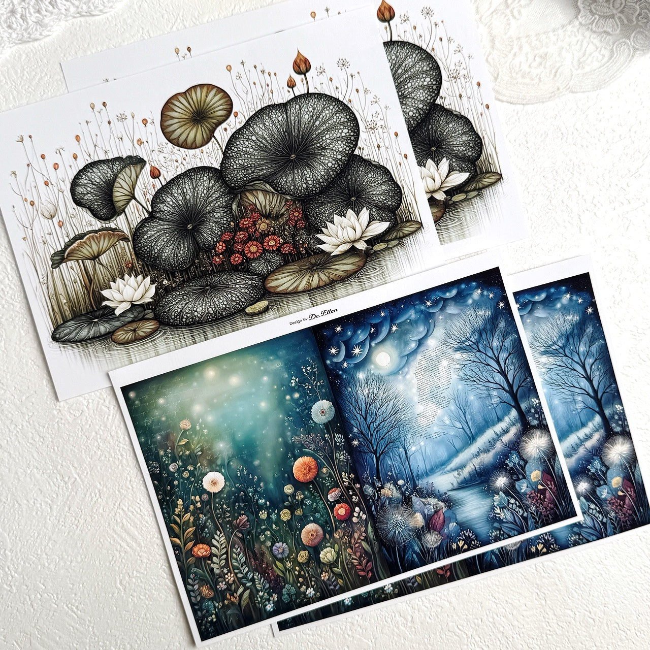 Z1002 - Thumbelina and Royal Kingdom Background Paper Sticker