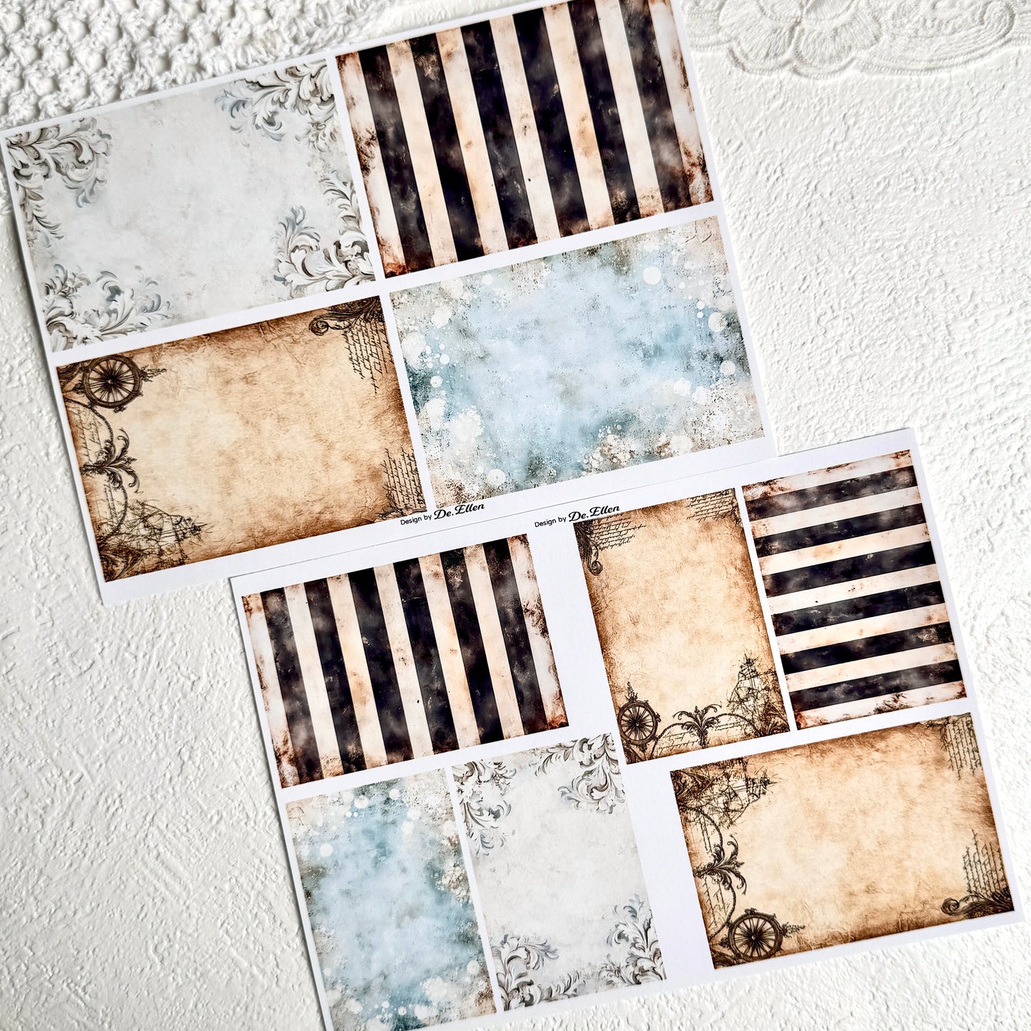 Set of Mini Background Paper Sticker no.5 - ( Y25 ~ Y30 ) 각 1매