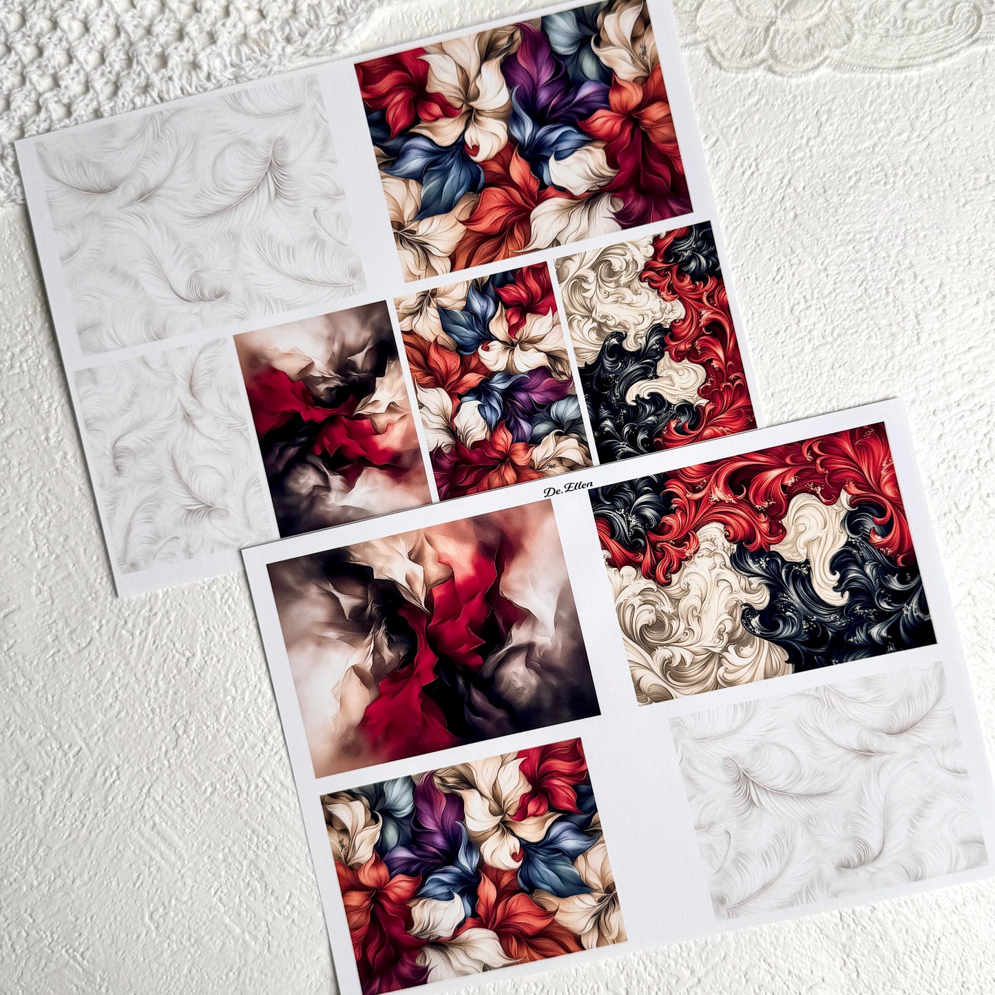 Set of Mini Background Paper Sticker no.8 - ( Y43 ~ Y48 ) 각 1매