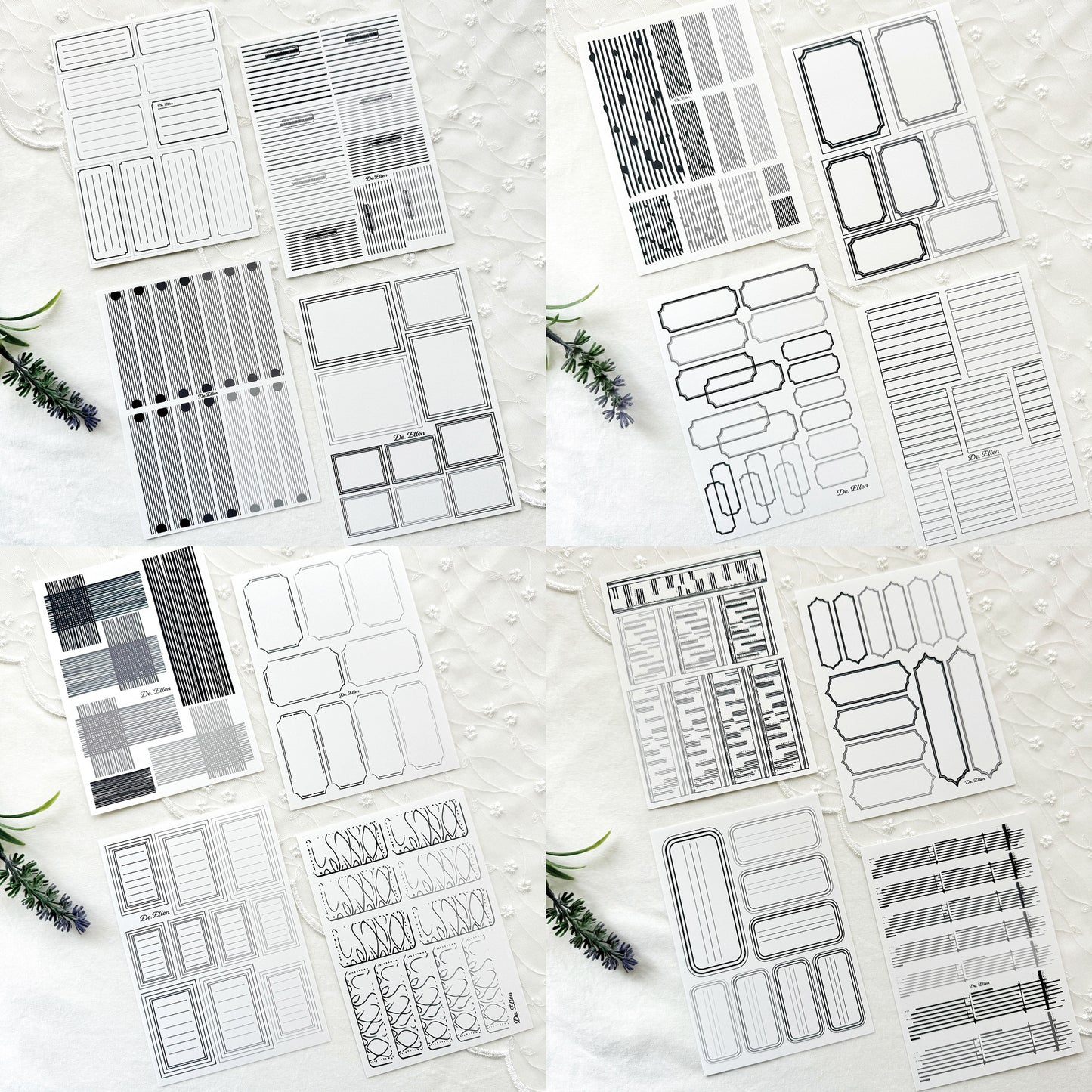 Black Label (블랙 라벨) – Non-Adhesive Paper Label Set