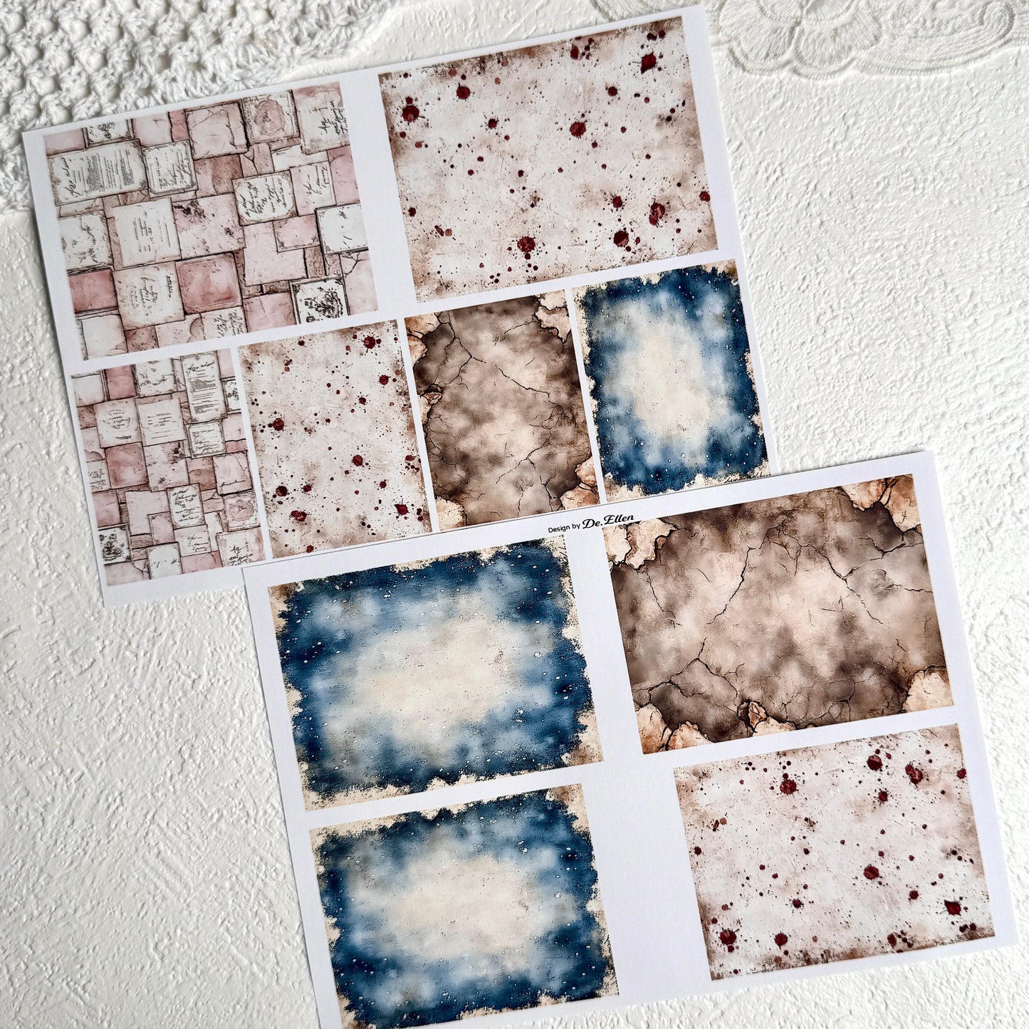 Set of Mini Background Paper Sticker no.6 - ( Y31 ~ Y36 ) 각 1매