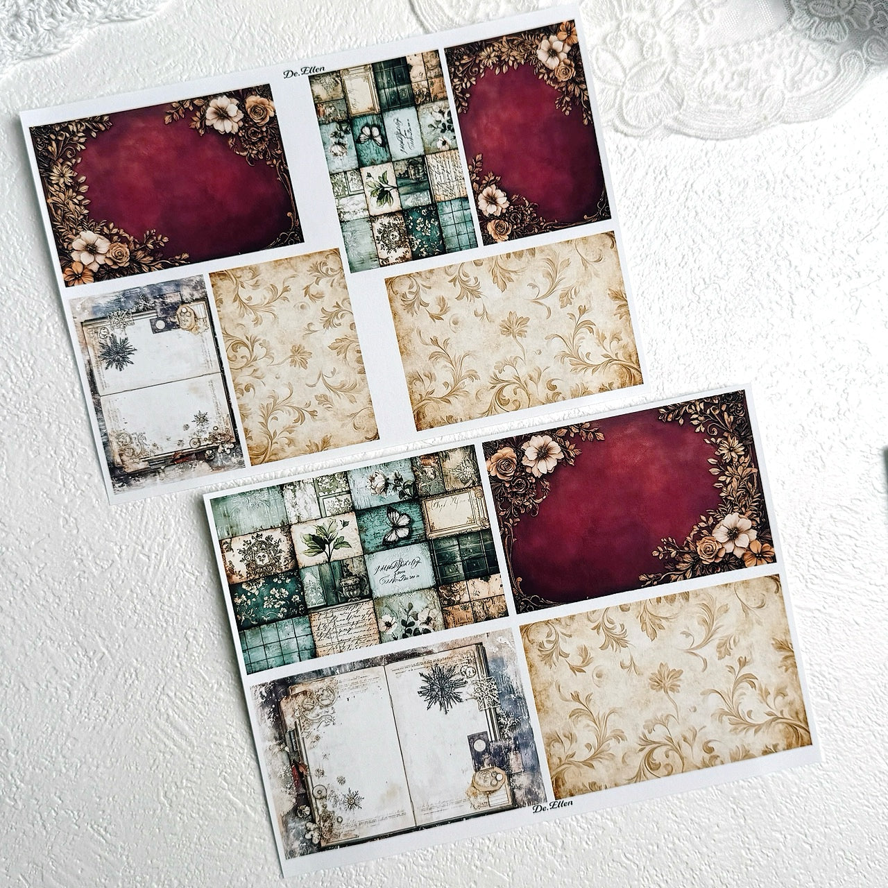 Set of Mini Background Paper Sticker no.3 - ( Y13 ~ Y18 ) 각 1매