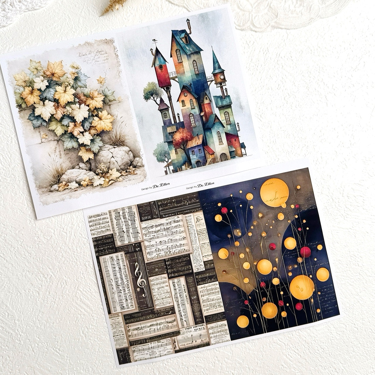 Set of Background Paper Sticker no.33 - ( Z984 ~ Z989 ) 각 1매