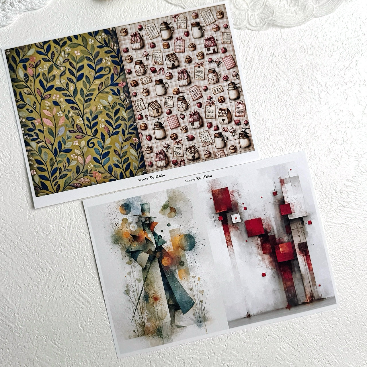 Set of Background Paper Sticker no.34 - ( Z990 ~ Z995 ) 각 1매