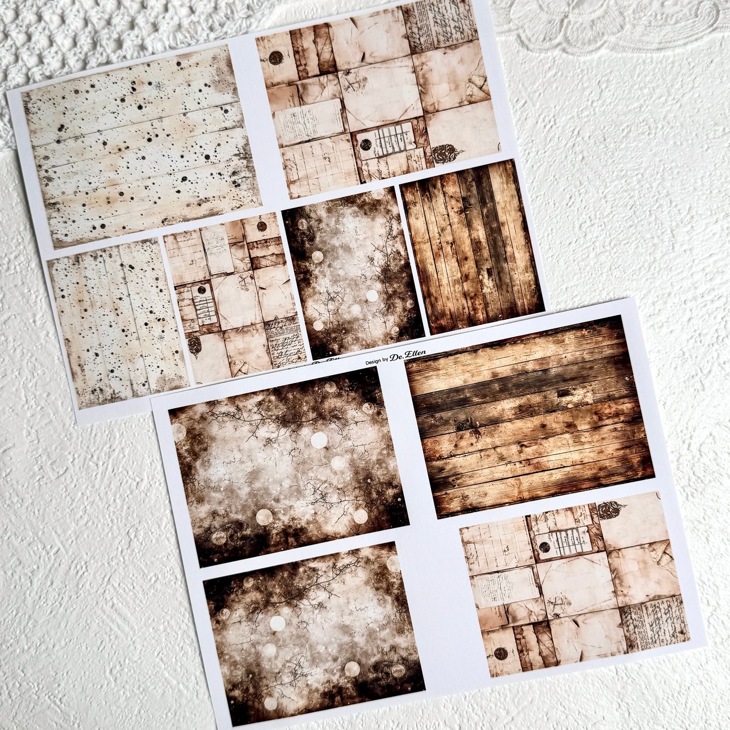 Set of Mini Background Paper Sticker no.7 - ( Y37 ~ Y42 ) 각 1매