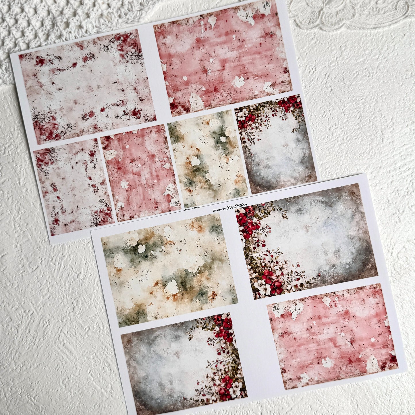 Set of Mini Background Paper Sticker no.6 - ( Y31 ~ Y36 ) 각 1매