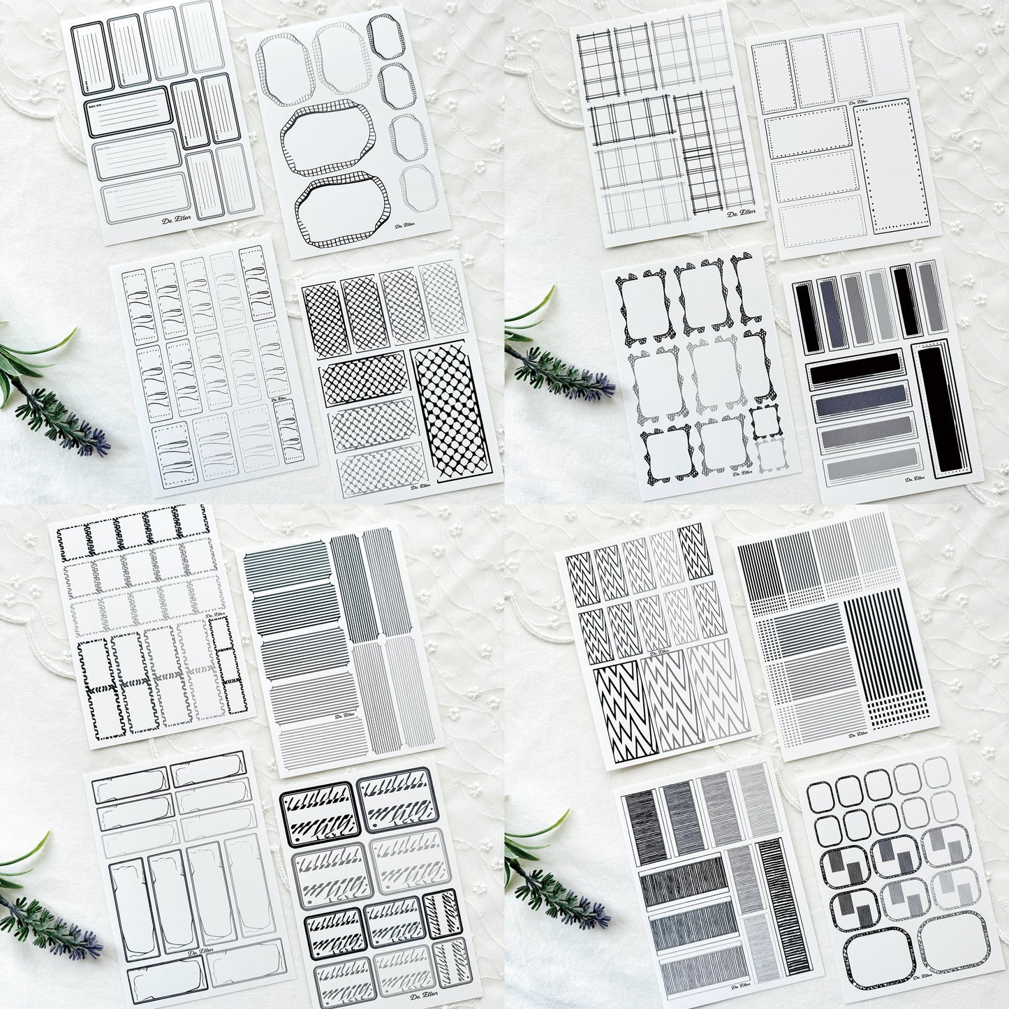 Black Label (블랙 라벨) – Non-Adhesive Paper Label Set