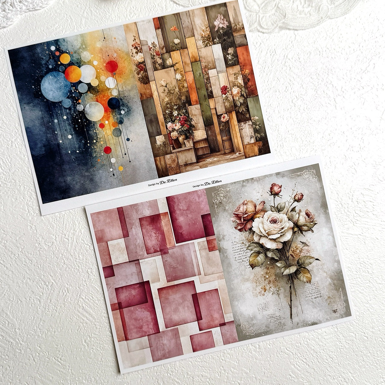 Set of Background Paper Sticker no.34 - ( Z990 ~ Z995 ) 각 1매