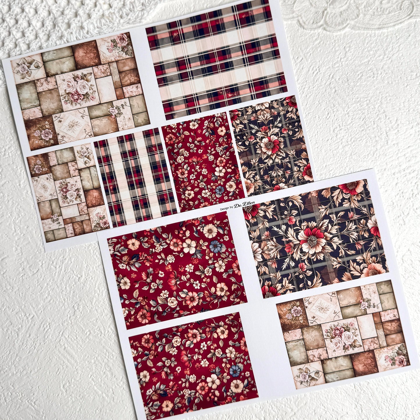 Set of Mini Background Paper Sticker no.6 - ( Y31 ~ Y36 ) 각 1매