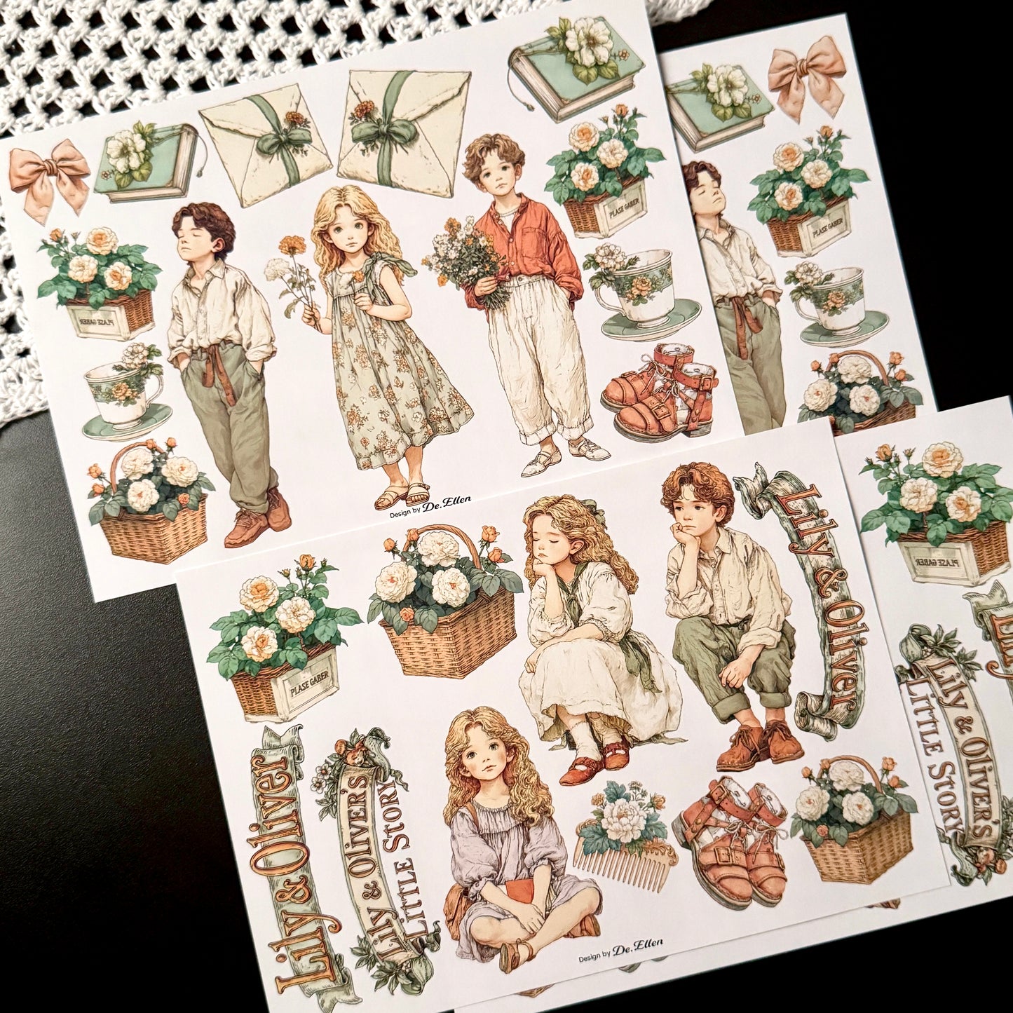Paper - Lily and Oliver Set pack (A853 ~ A860)