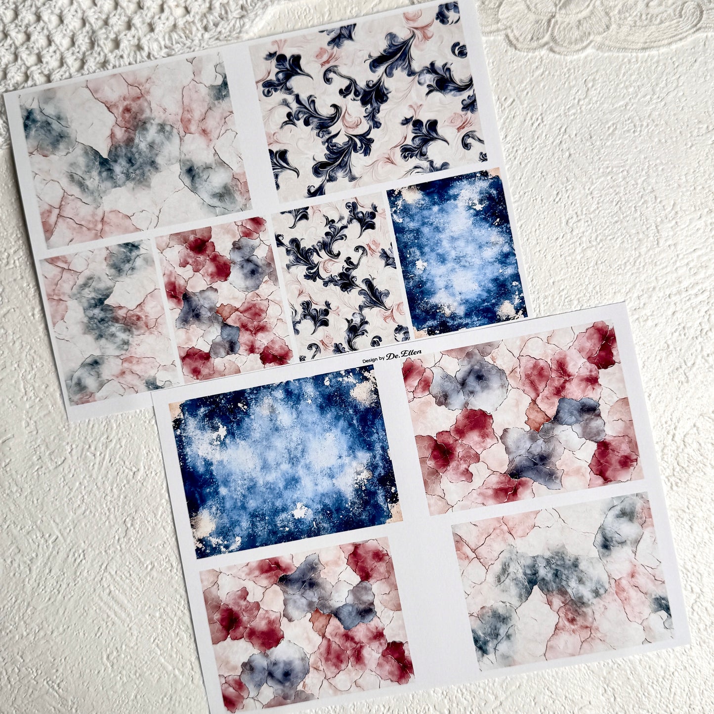 Set of Mini Background Paper Sticker no.5 - ( Y25 ~ Y30 ) 각 1매
