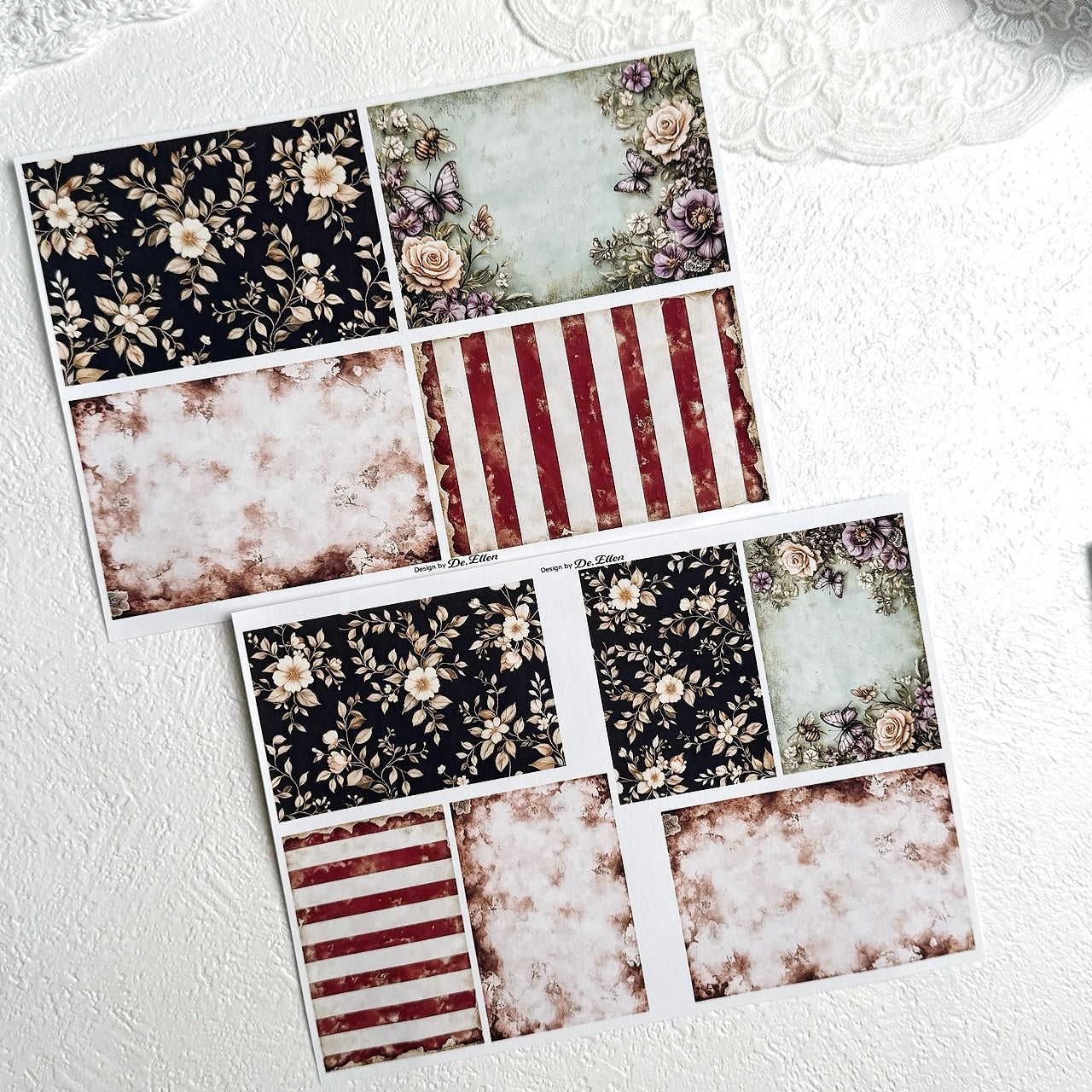 Set of Mini Background Paper Sticker no.3 - ( Y13 ~ Y18 ) 각 1매