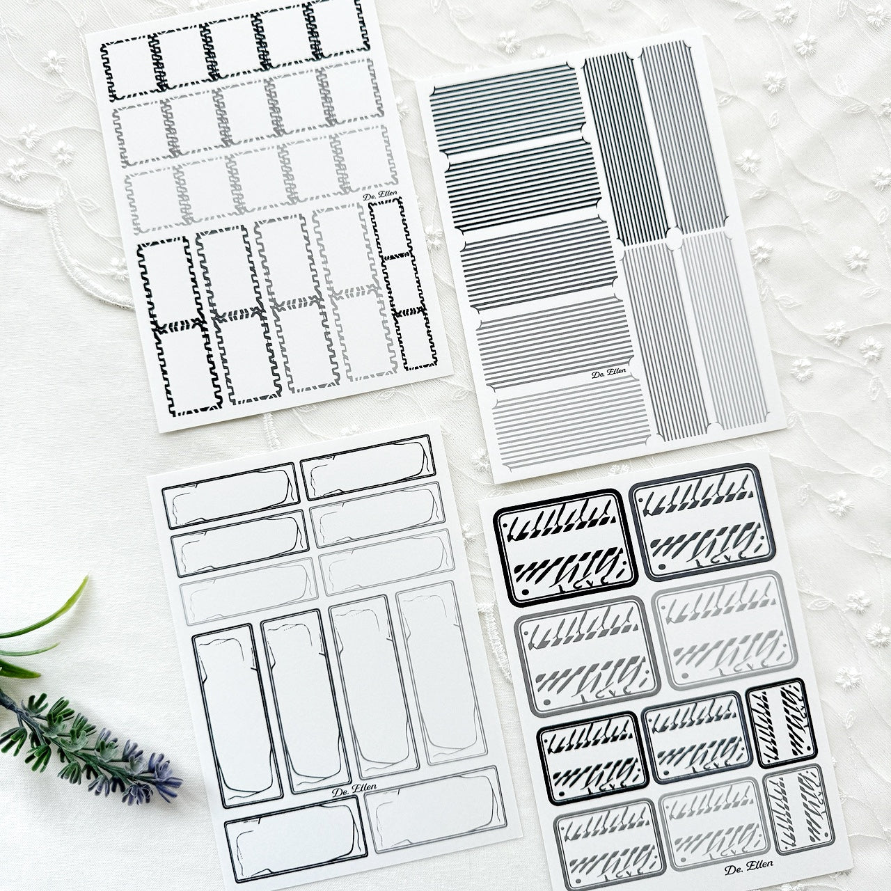 Black Label (블랙 라벨) – Non-Adhesive Paper Label Set