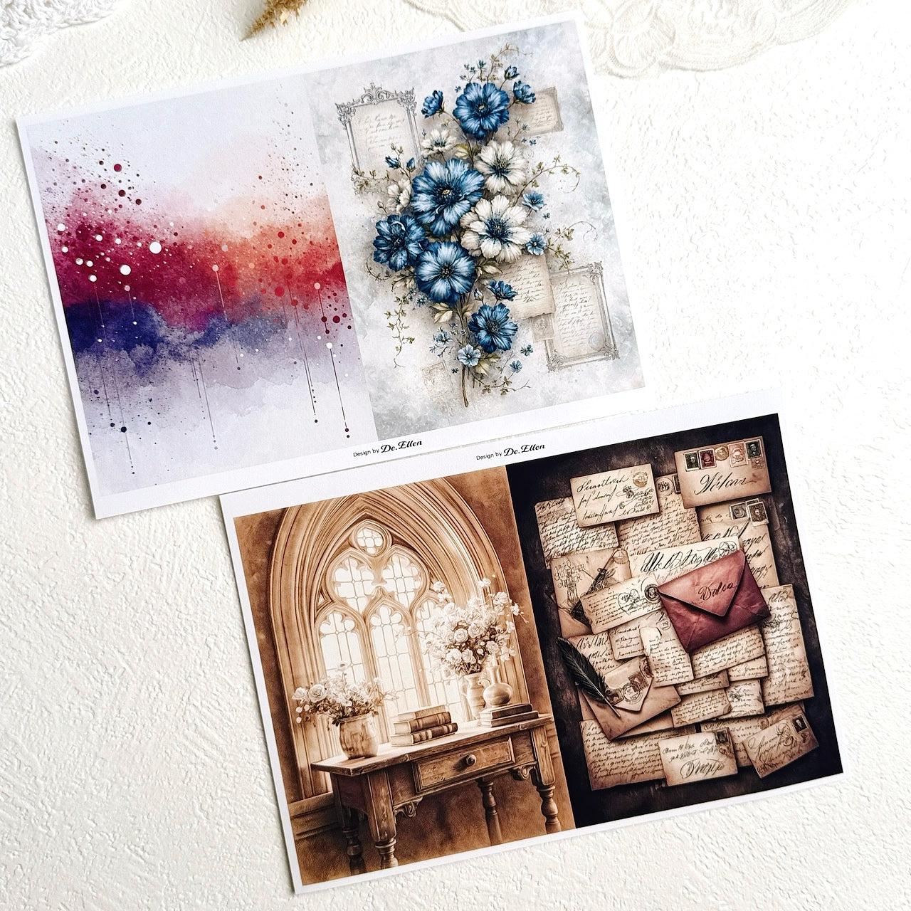 Set of Background Paper Sticker no.33 - ( Z984 ~ Z989 ) 각 1매