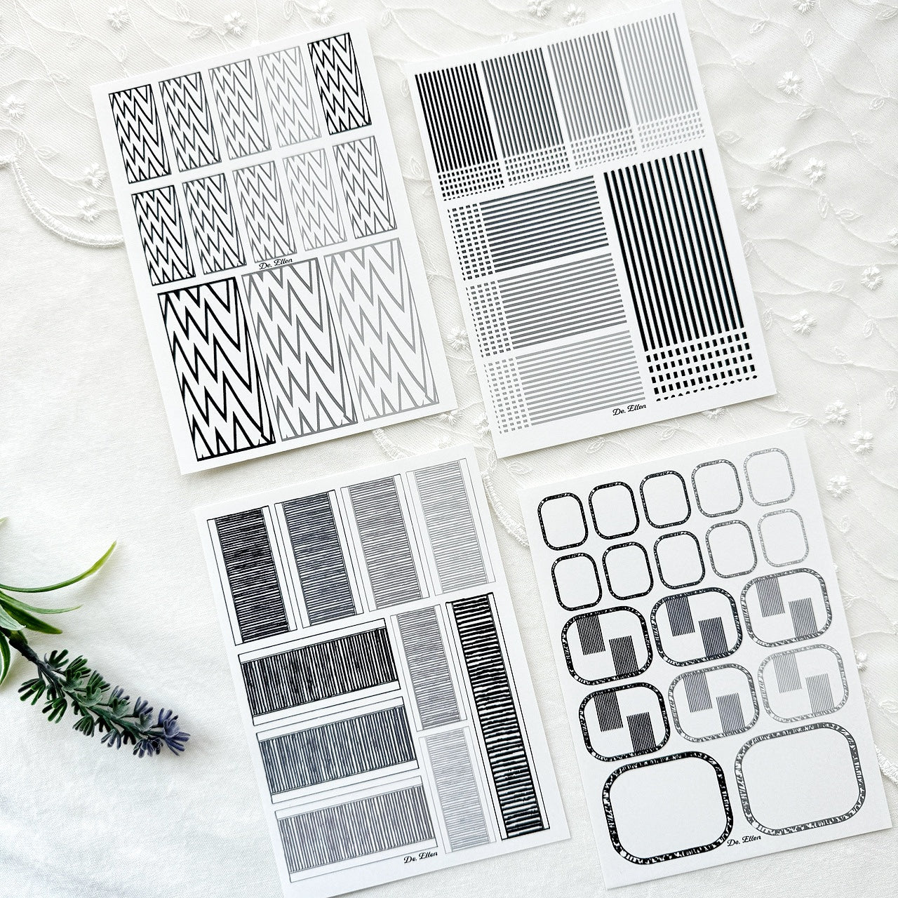 Black Label (블랙 라벨) – Non-Adhesive Paper Label Set