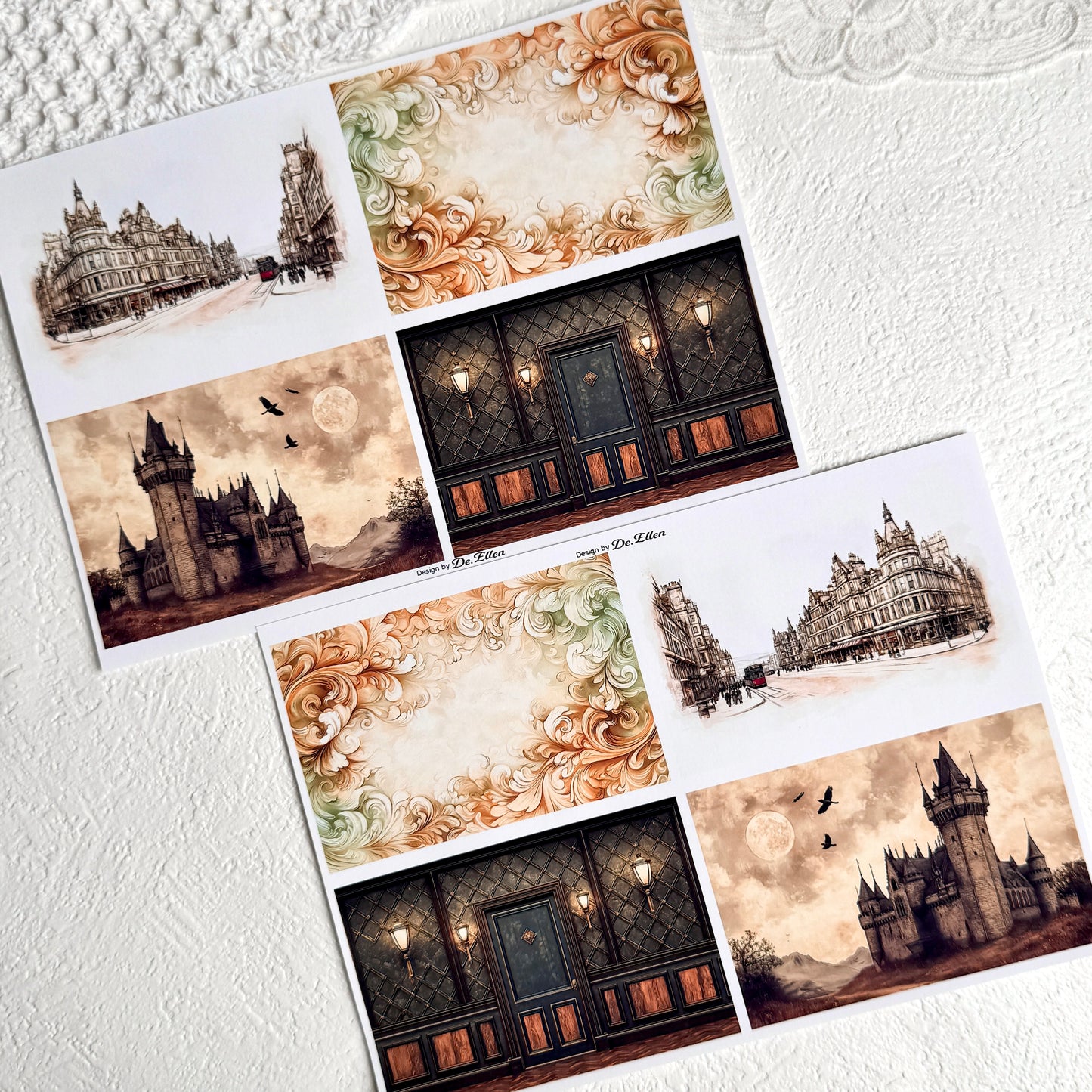 Set of Mini Background Paper Sticker no.8 - ( Y43 ~ Y48 ) 각 1매