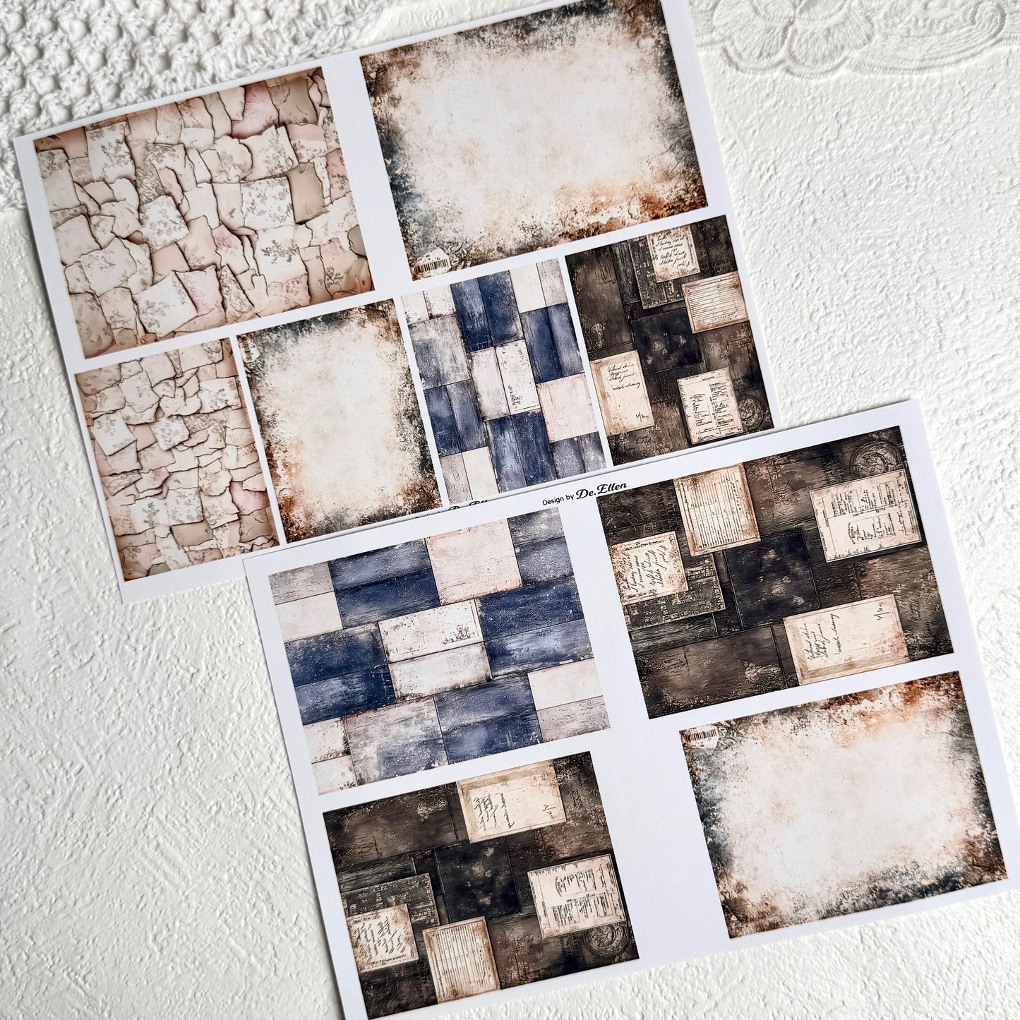 Set of Mini Background Paper Sticker no.7 - ( Y37 ~ Y42 ) 각 1매