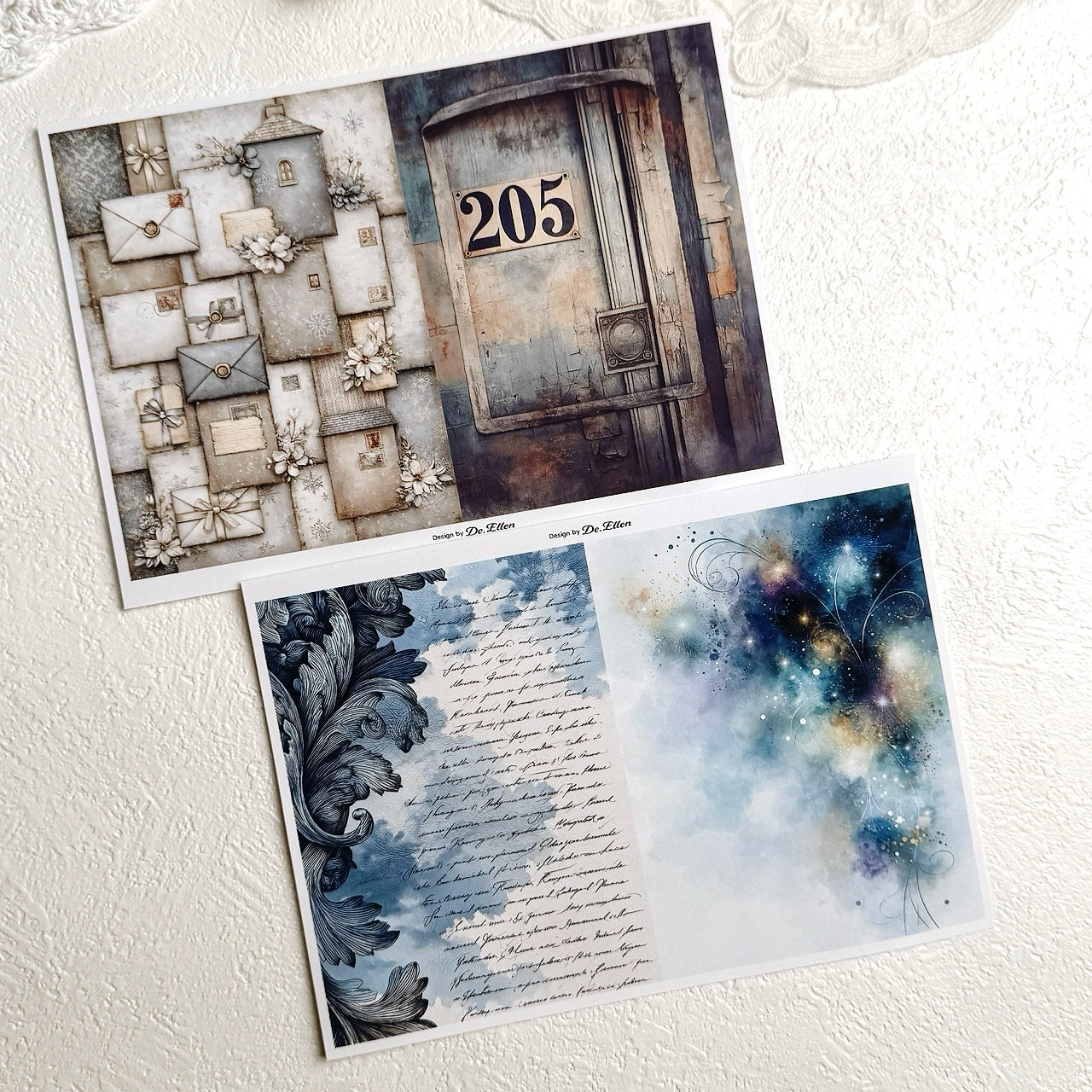 Set of Background Paper Sticker no.34 - ( Z990 ~ Z995 ) 각 1매