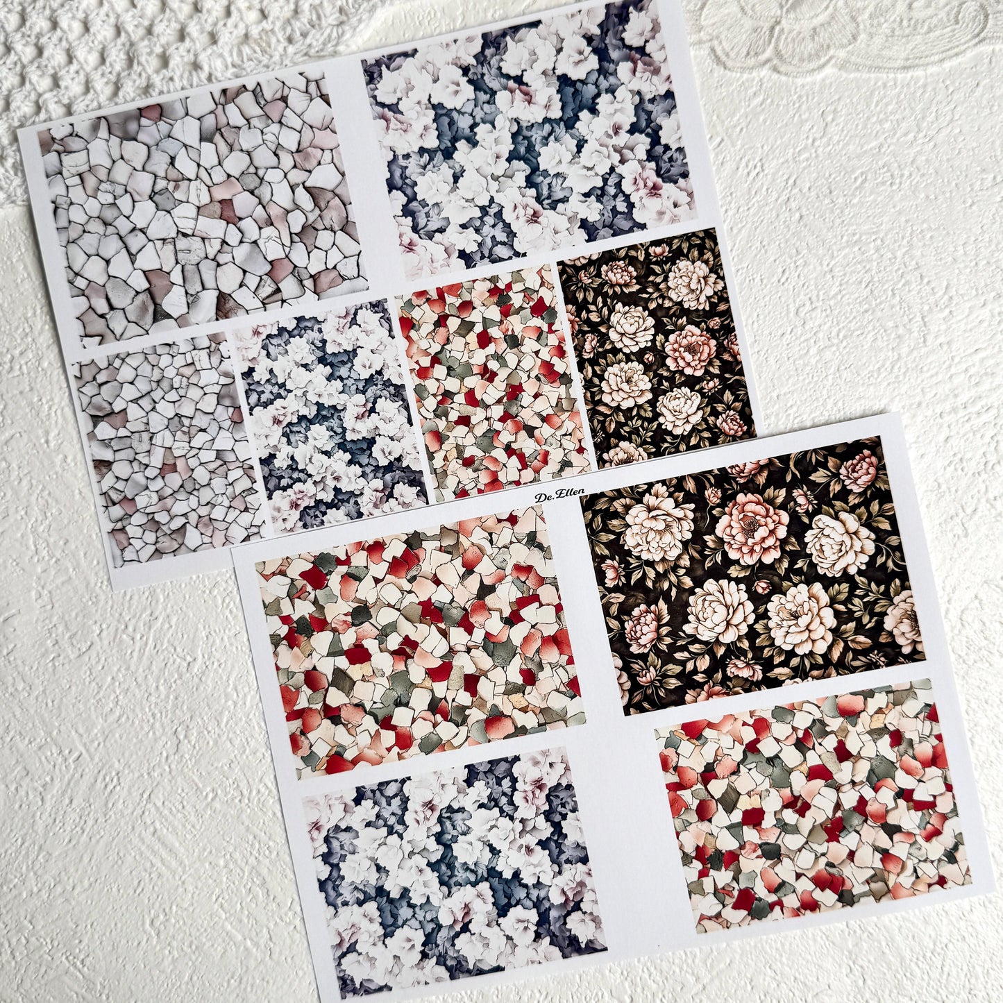 Set of Mini Background Paper Sticker no.6 - ( Y31 ~ Y36 ) 각 1매
