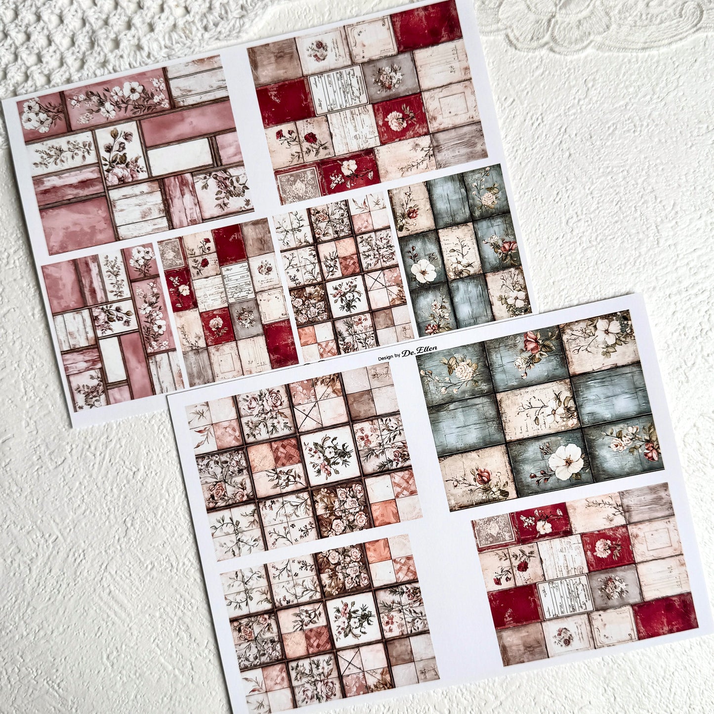 Set of Mini Background Paper Sticker no.5 - ( Y25 ~ Y30 ) 각 1매
