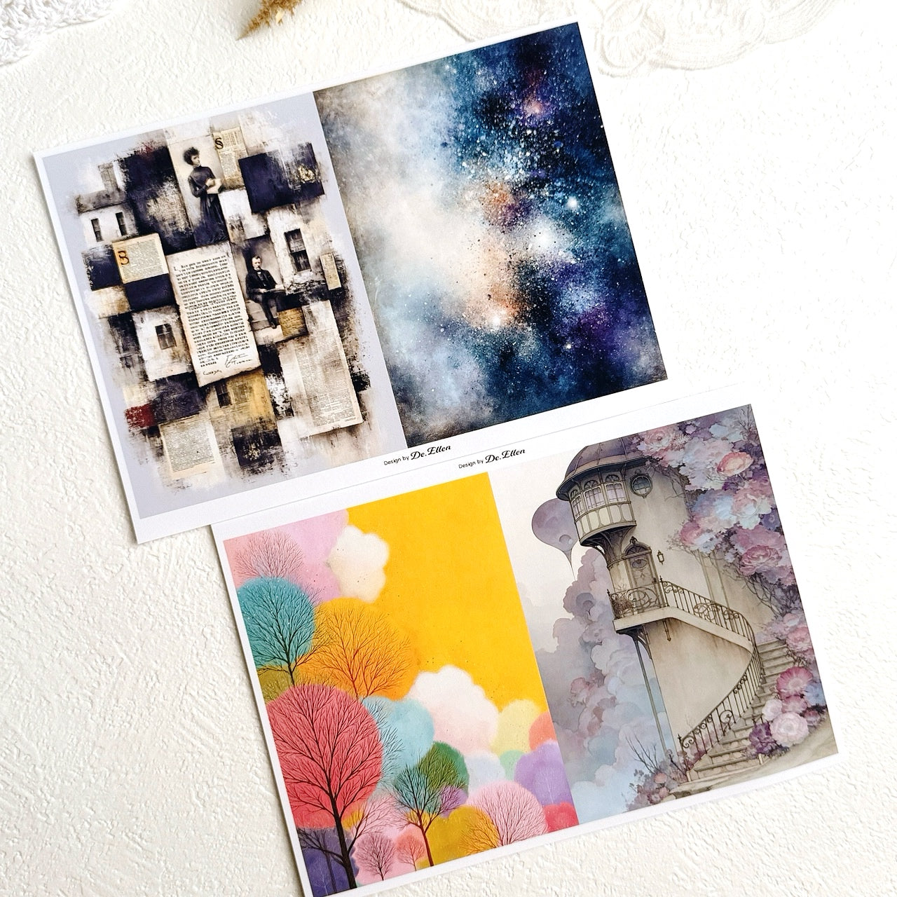 Set of Background Paper Sticker no.33 - ( Z984 ~ Z989 ) 각 1매