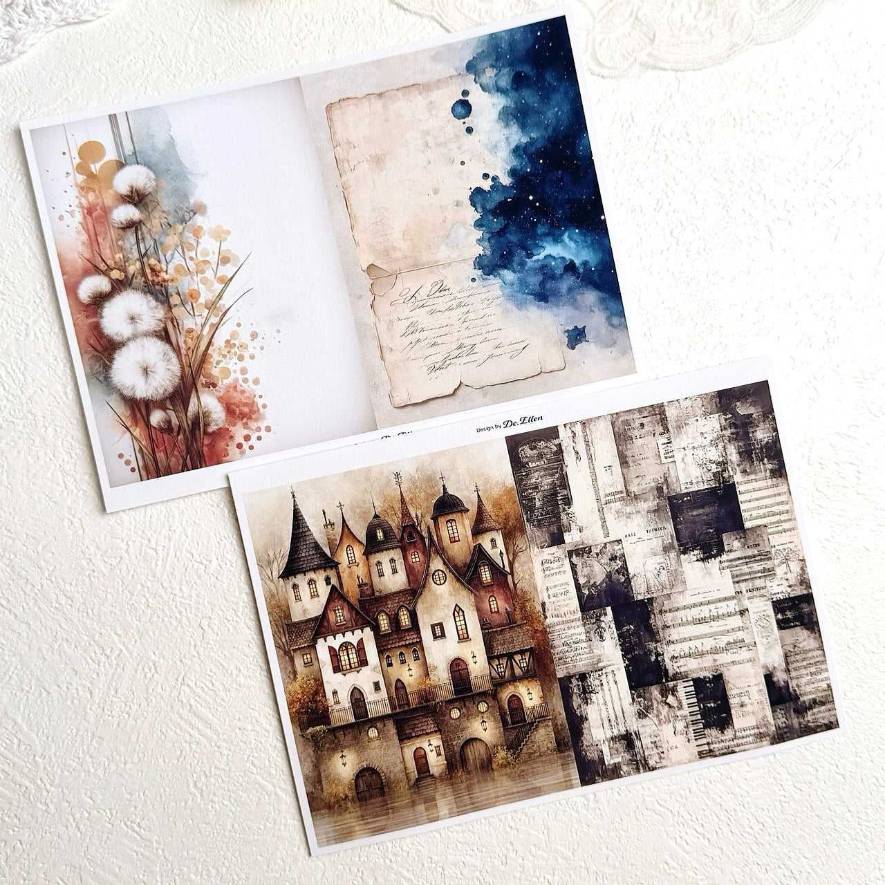 Set of Background Paper Sticker no.32 - ( Z978 ~ Z983 ) 각 1매