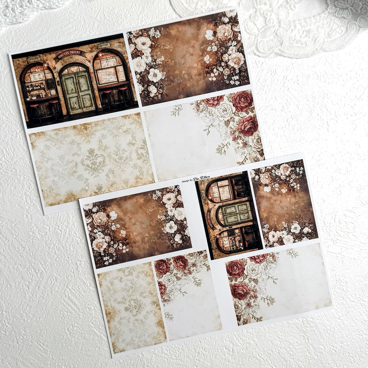 Set of Mini Background Paper Sticker no.4 - ( Y19 ~ Y24 ) 각 1매