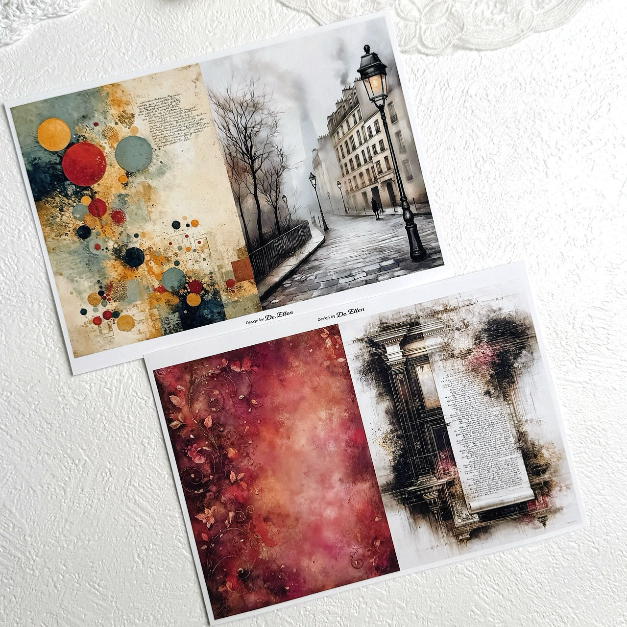 Set of Background Paper Sticker no.34 - ( Z990 ~ Z995 ) 각 1매