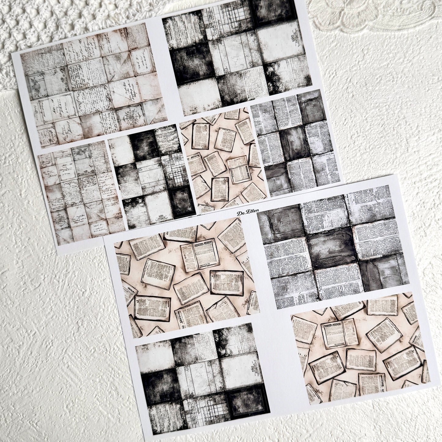 Set of Mini Background Paper Sticker no.6 - ( Y31 ~ Y36 ) 각 1매