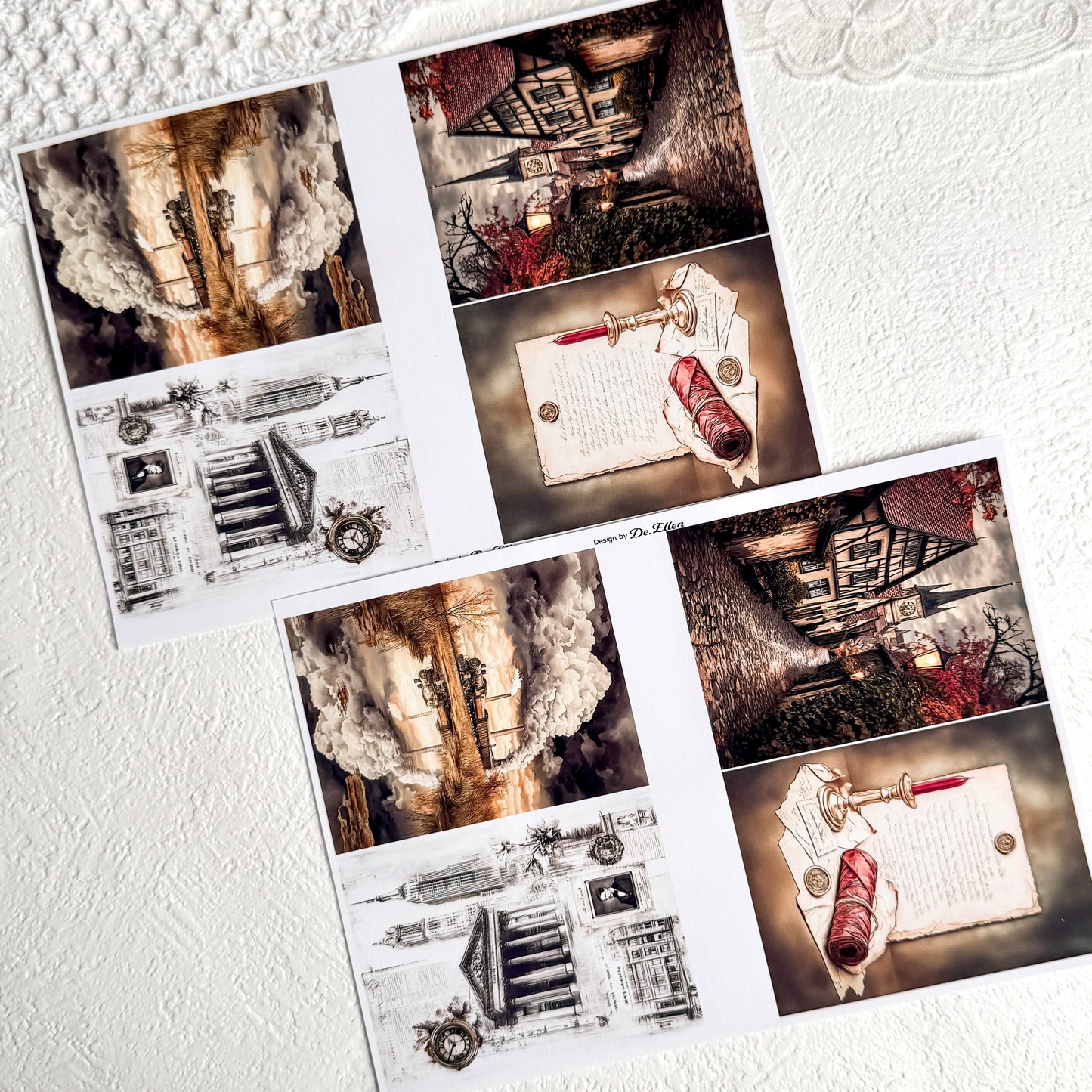 Set of Mini Background Paper Sticker no.8 - ( Y43 ~ Y48 ) 각 1매