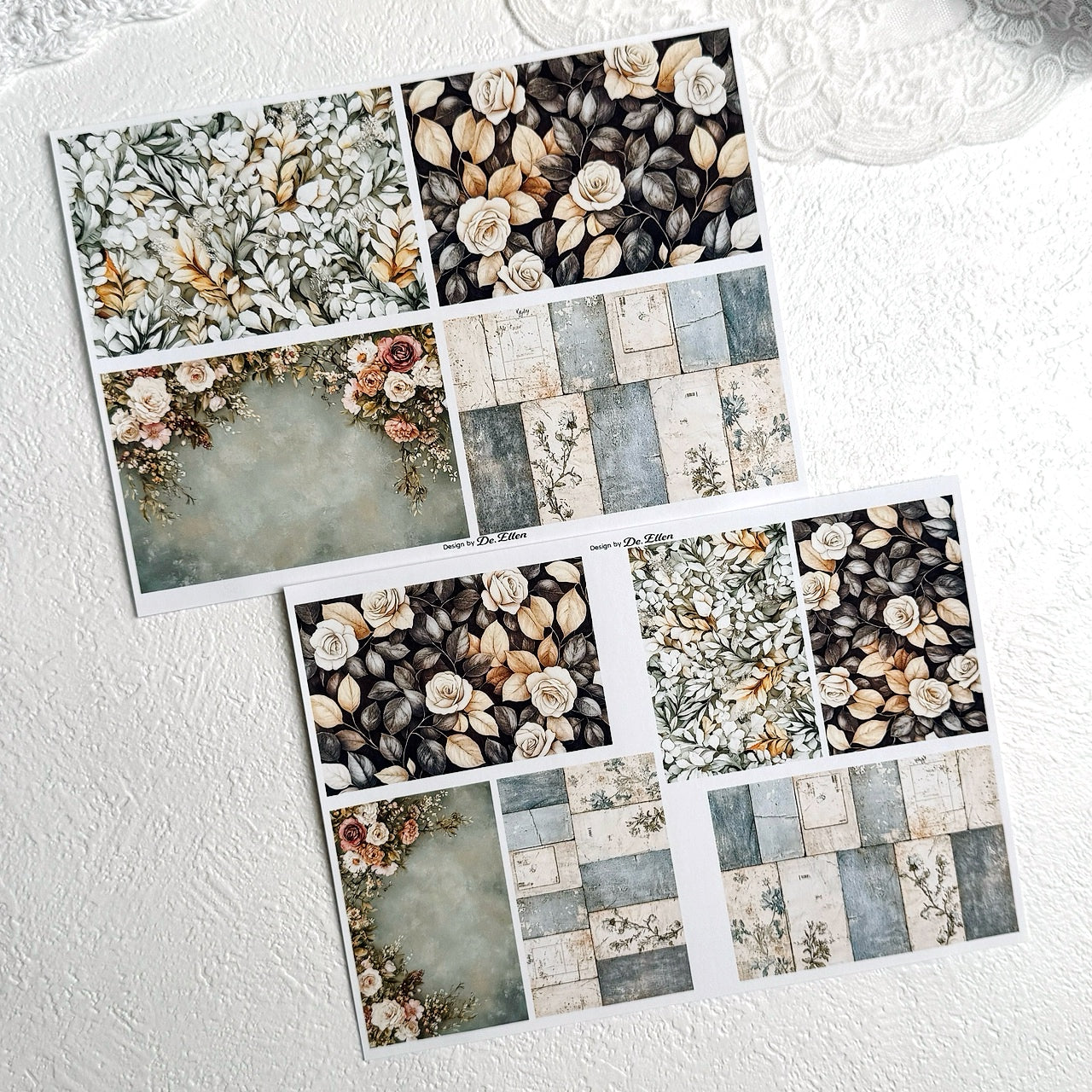 Set of Mini Background Paper Sticker no.3 - ( Y13 ~ Y18 ) 각 1매