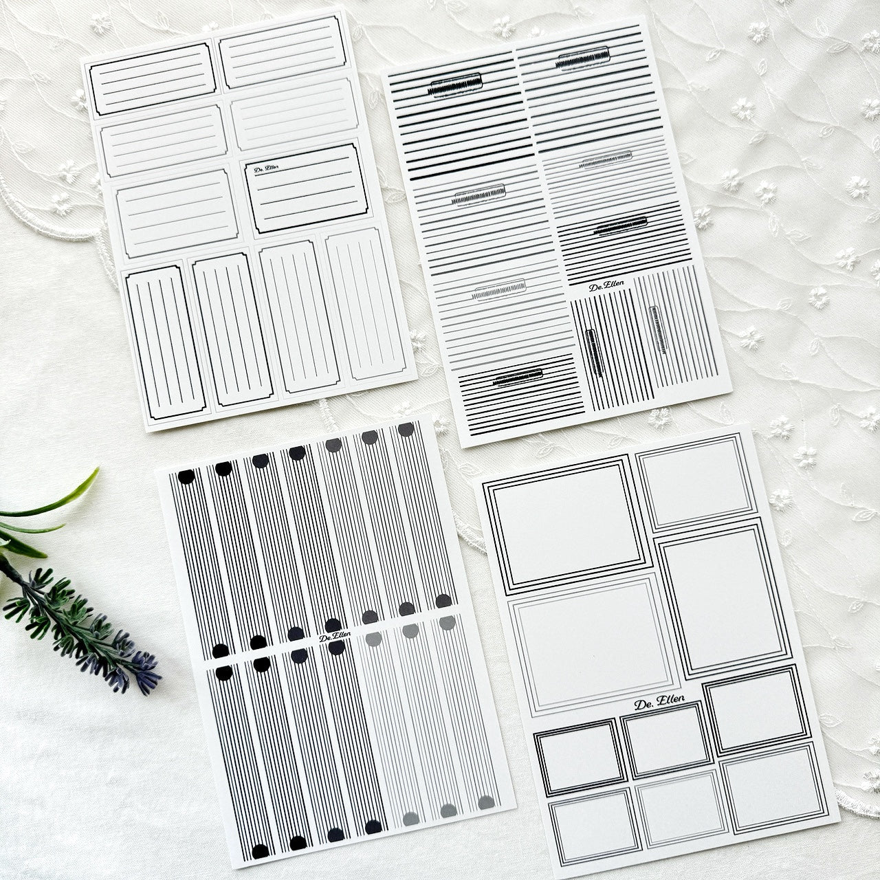 Black Label (블랙 라벨) – Non-Adhesive Paper Label Set