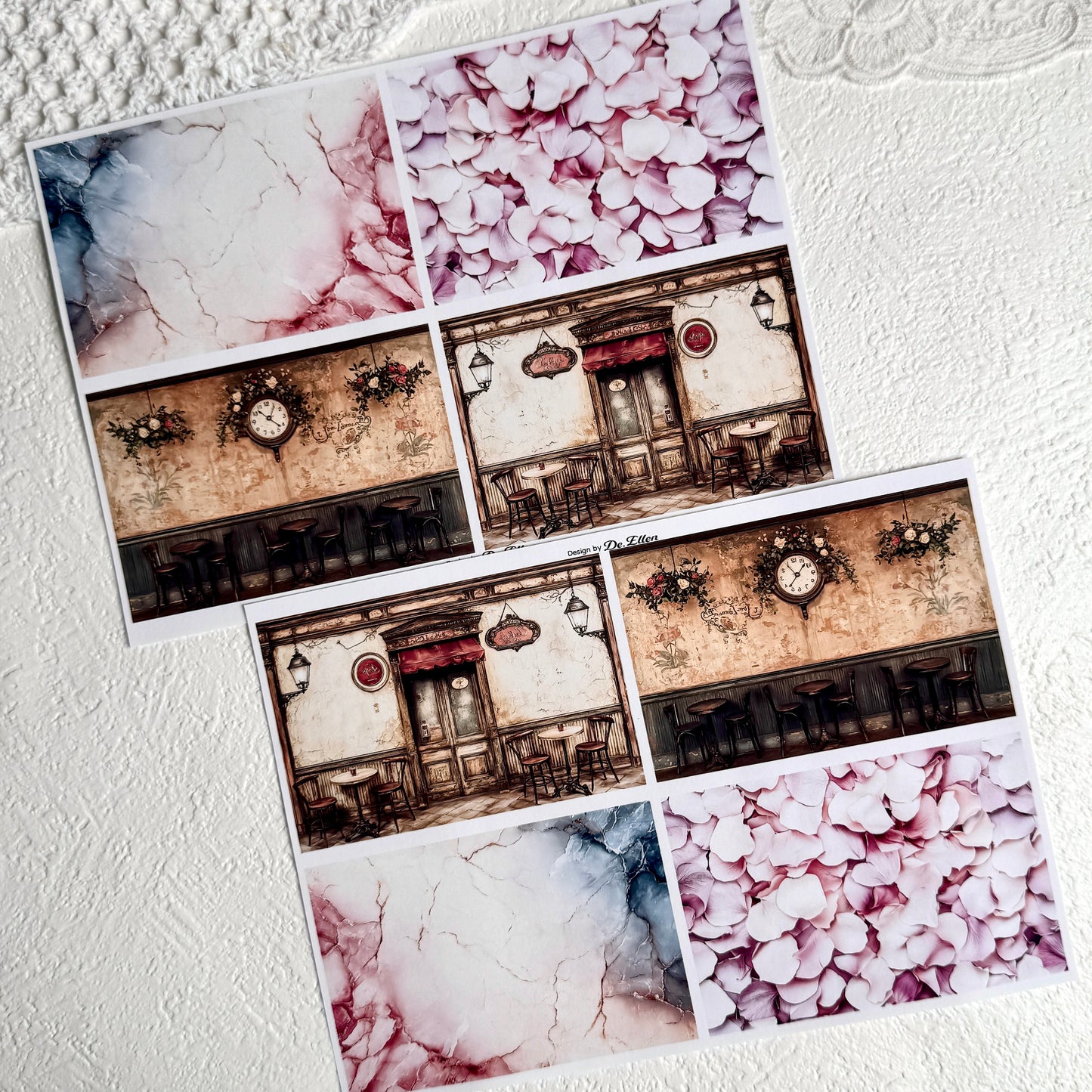 Set of Mini Background Paper Sticker no.8 - ( Y43 ~ Y48 ) 각 1매