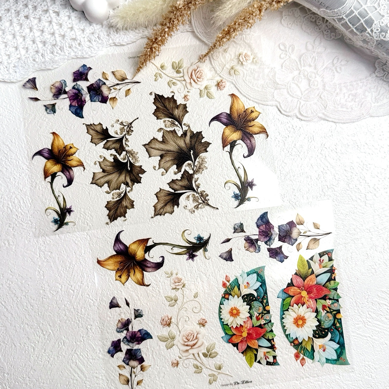 [Glossy PET] Flower Set No.4