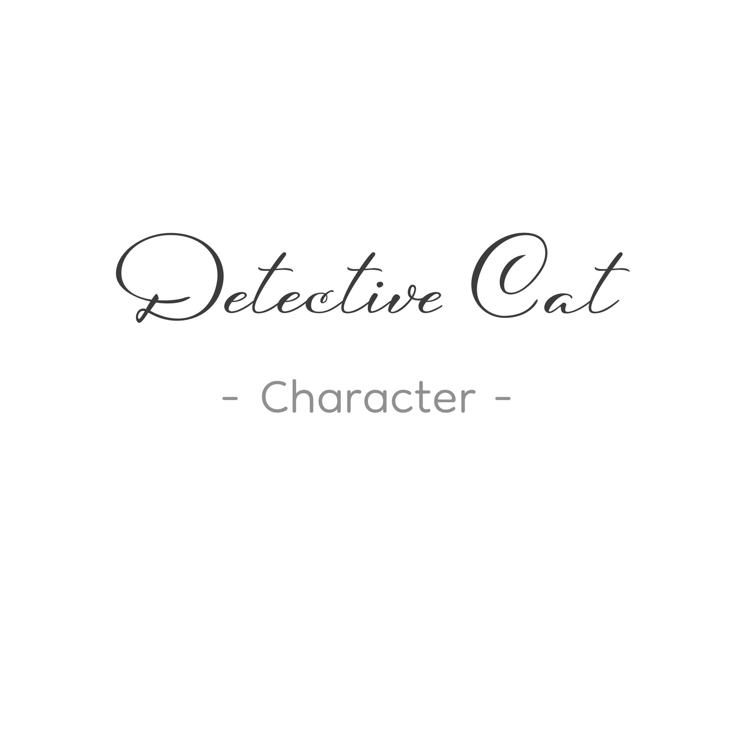 [Glossy PET] Detective Cat - Character