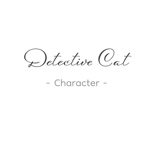 [Glossy PET] Detective Cat - Character