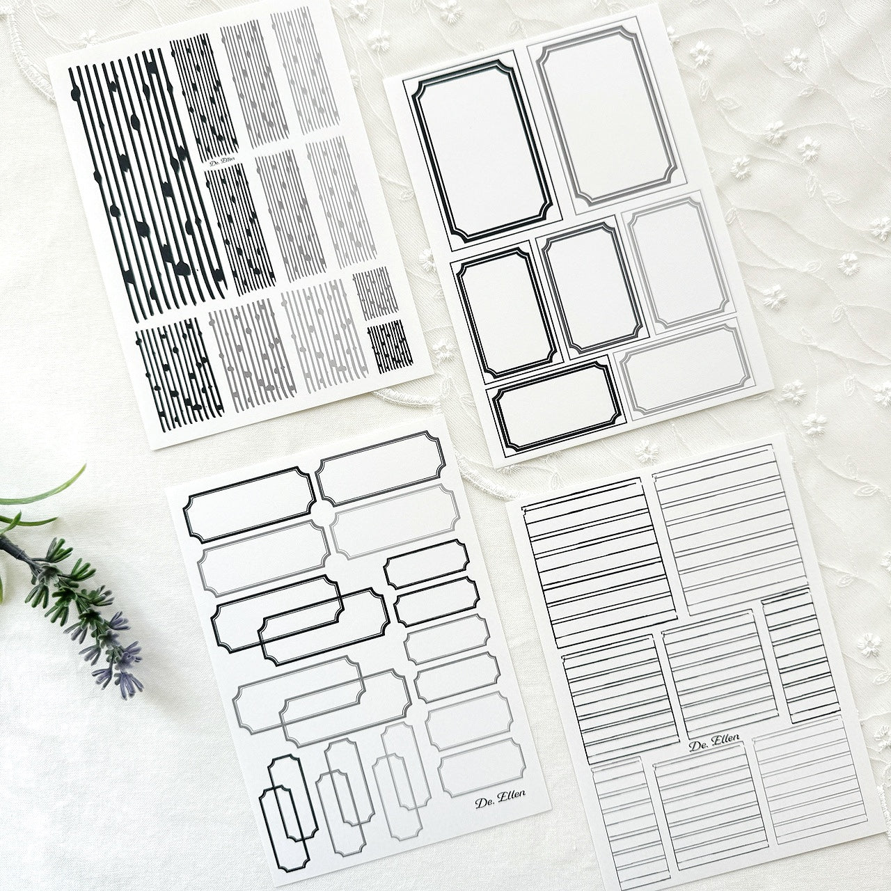 Black Label (블랙 라벨) – Non-Adhesive Paper Label Set